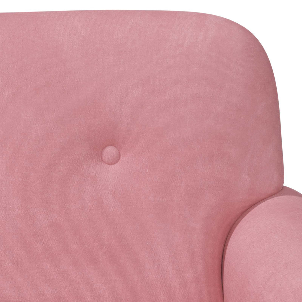 vidaXL Sofa dwuosobowa z guzikowym pikowaniem różowy 120 x 66 x 78 cm