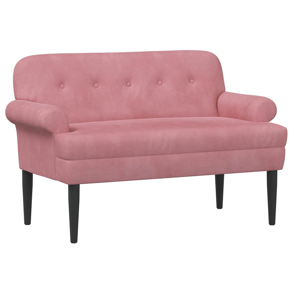 vidaXL Sofa dwuosobowa z guzikowym pikowaniem różowy 120 x 66 x 78 cm