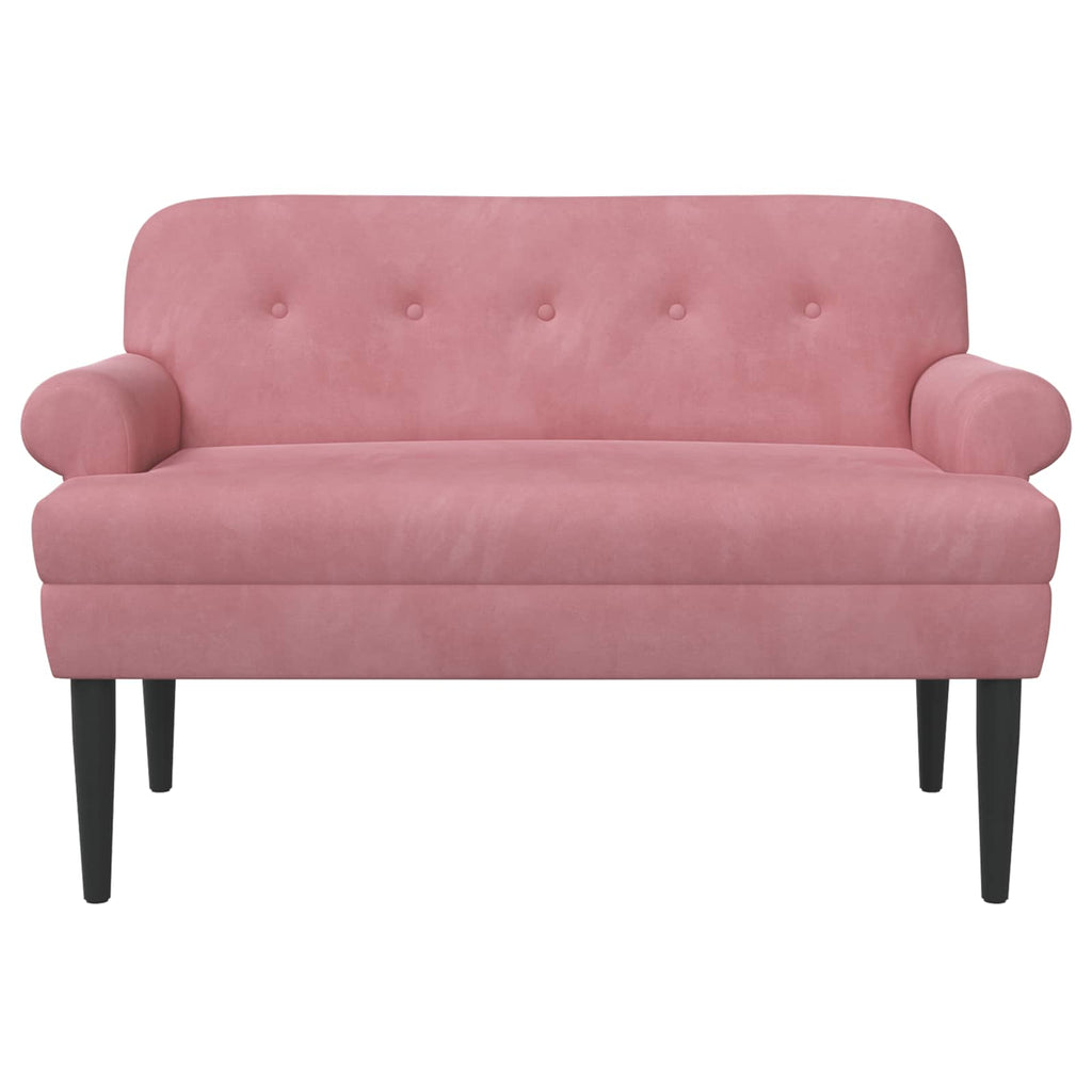 vidaXL Sofa dwuosobowa z guzikowym pikowaniem różowy 120 x 66 x 78 cm