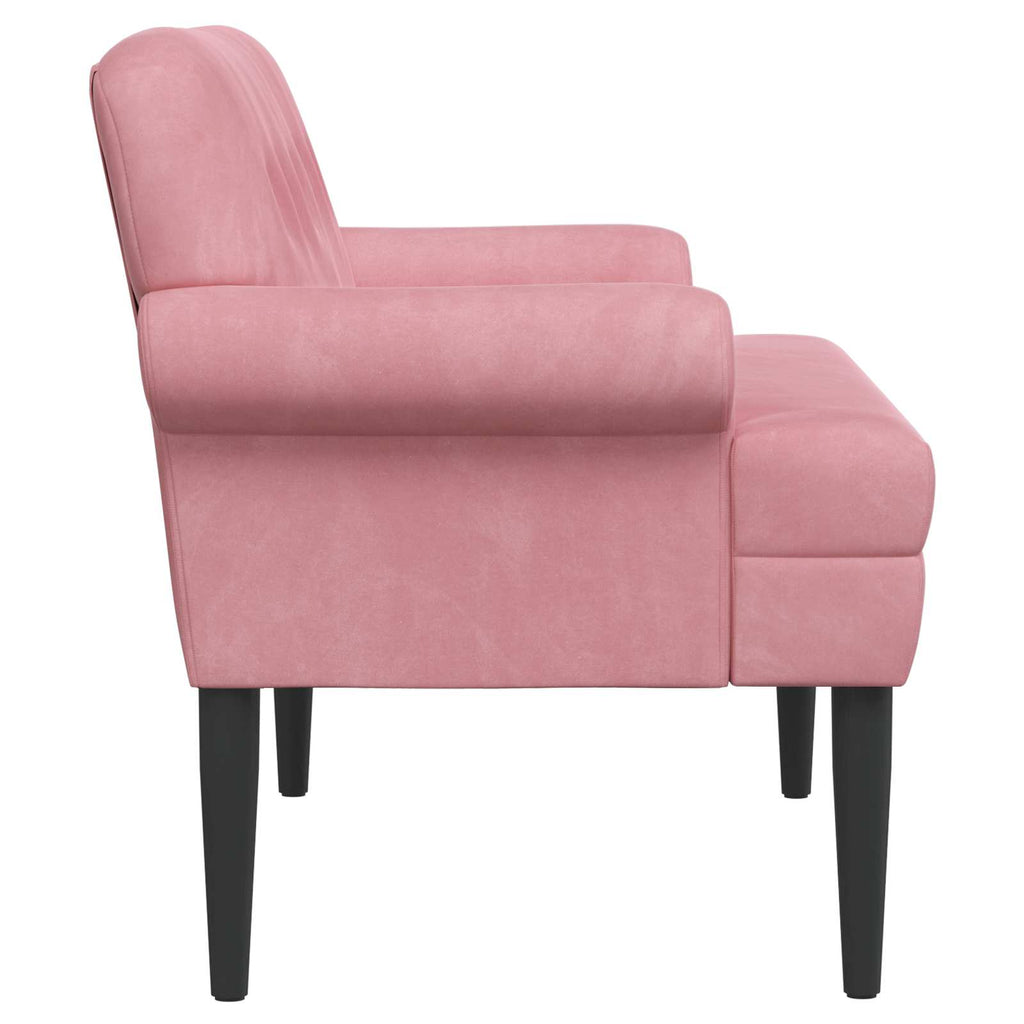 vidaXL Sofa dwuosobowa z guzikowym pikowaniem różowy 120 x 66 x 78 cm