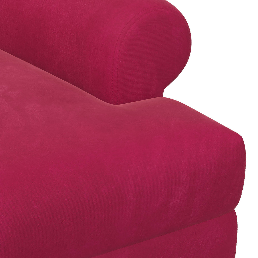 vidaXL Sofa dwuosobowa z guzikowym pikowaniem Czerwone wino Welur