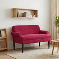 vidaXL Sofa dwuosobowa z guzikowym pikowaniem Czerwone wino Welur