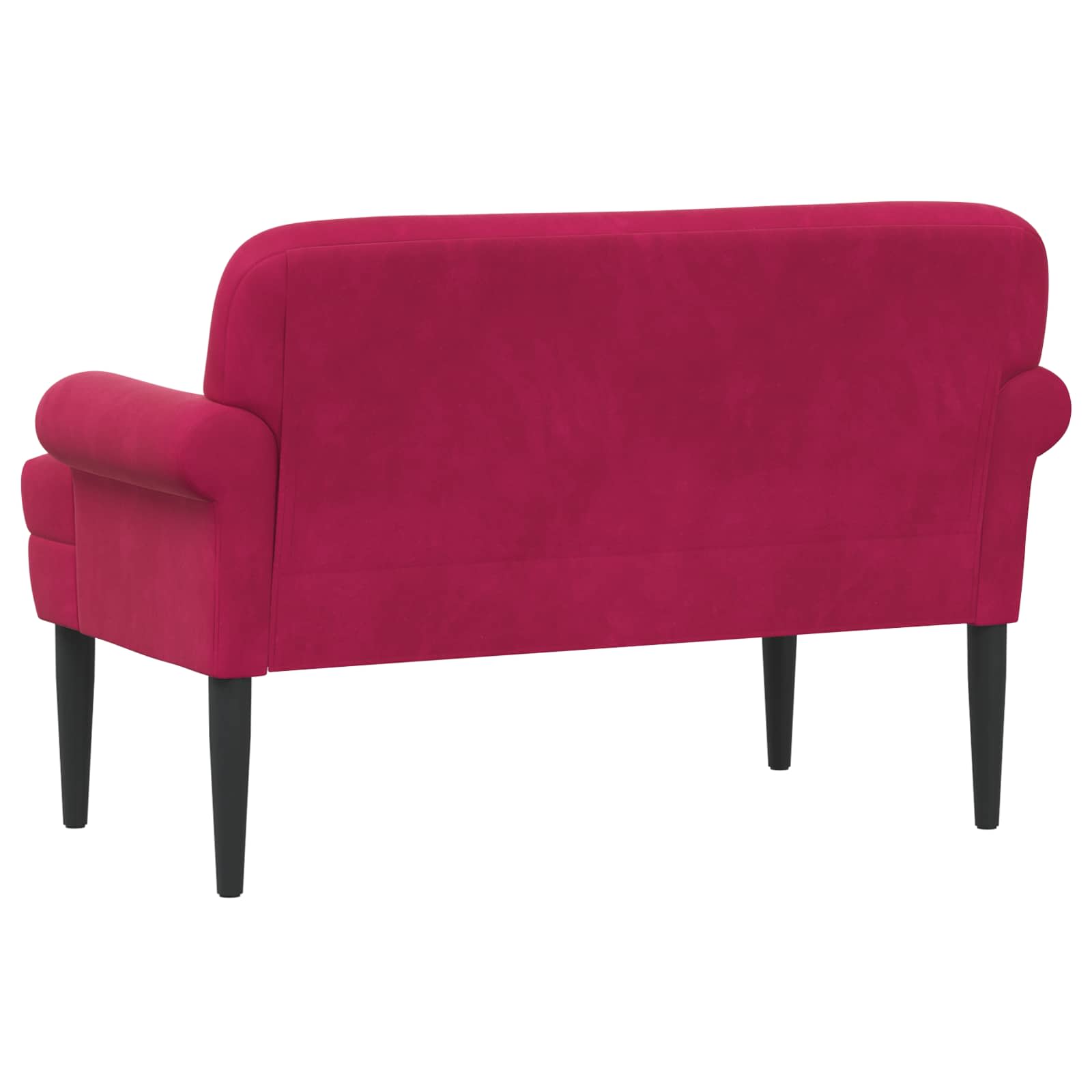 vidaXL Sofa dwuosobowa z guzikowym pikowaniem Czerwone wino Welur