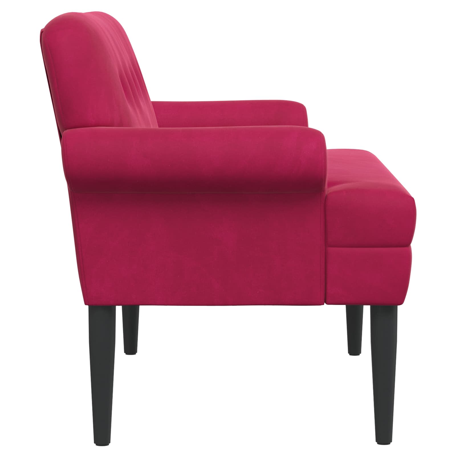 vidaXL Sofa dwuosobowa z guzikowym pikowaniem Czerwone wino Welur