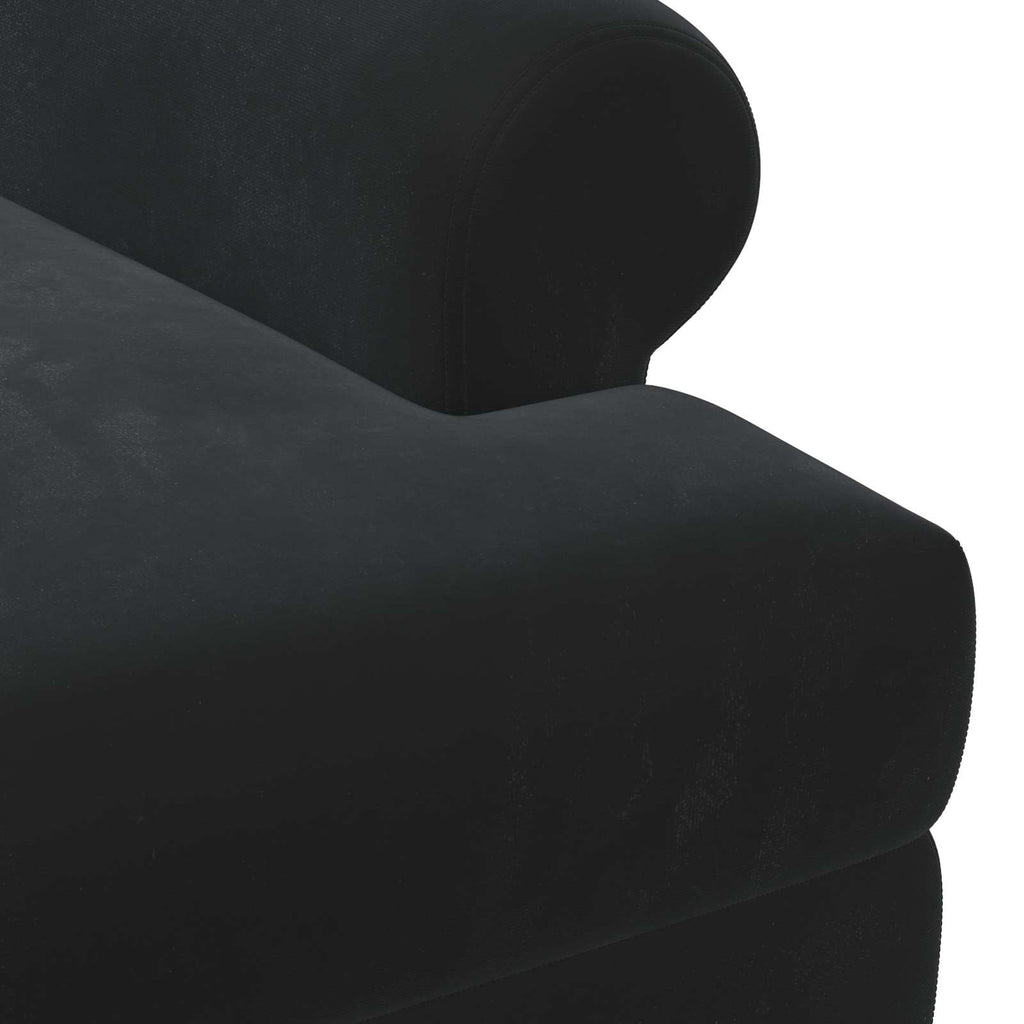 vidaXL Sofa dwuosobowa z guzikowym pikowaniem Czarny 120 x 66 x 78 cm