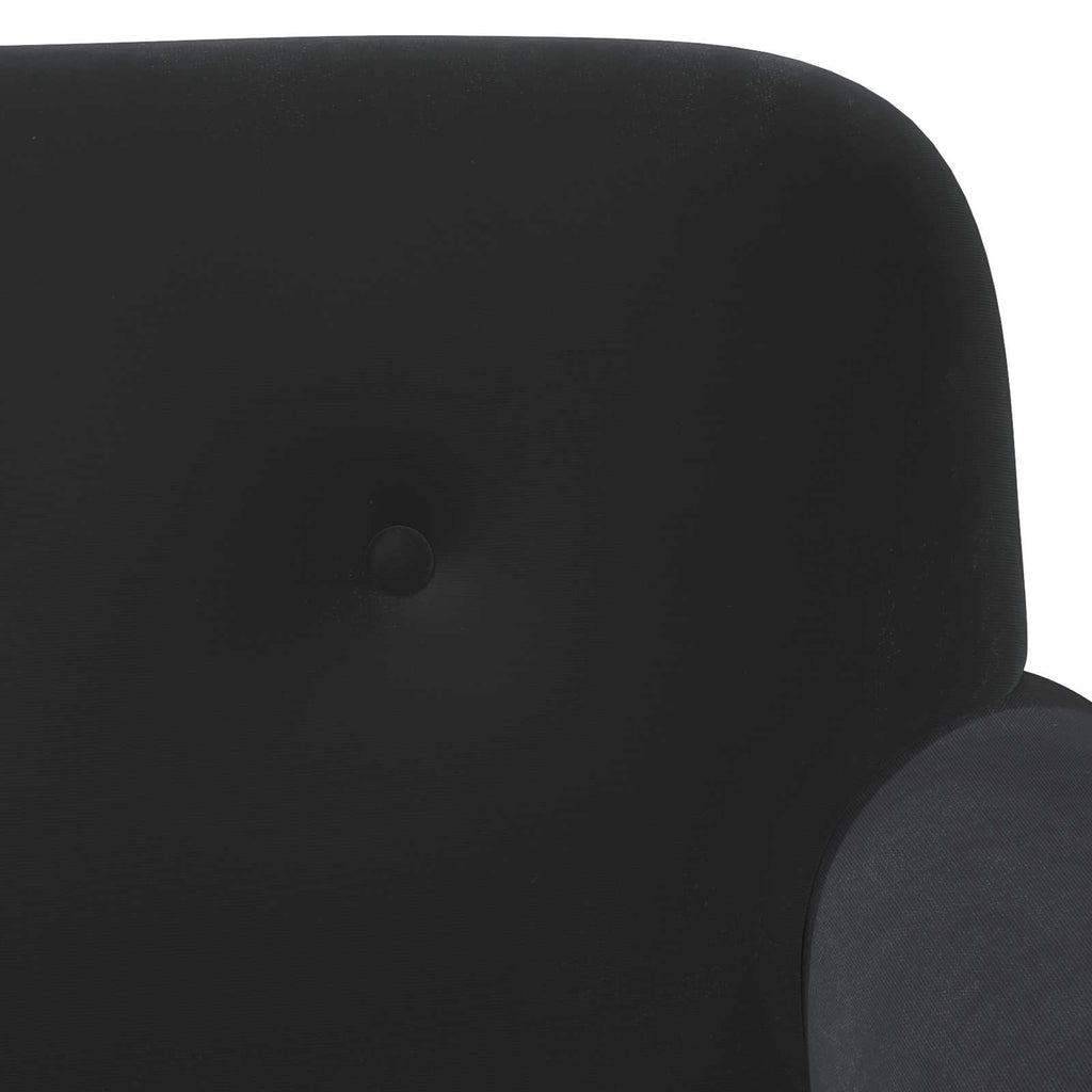 vidaXL Sofa dwuosobowa z guzikowym pikowaniem Czarny 120 x 66 x 78 cm