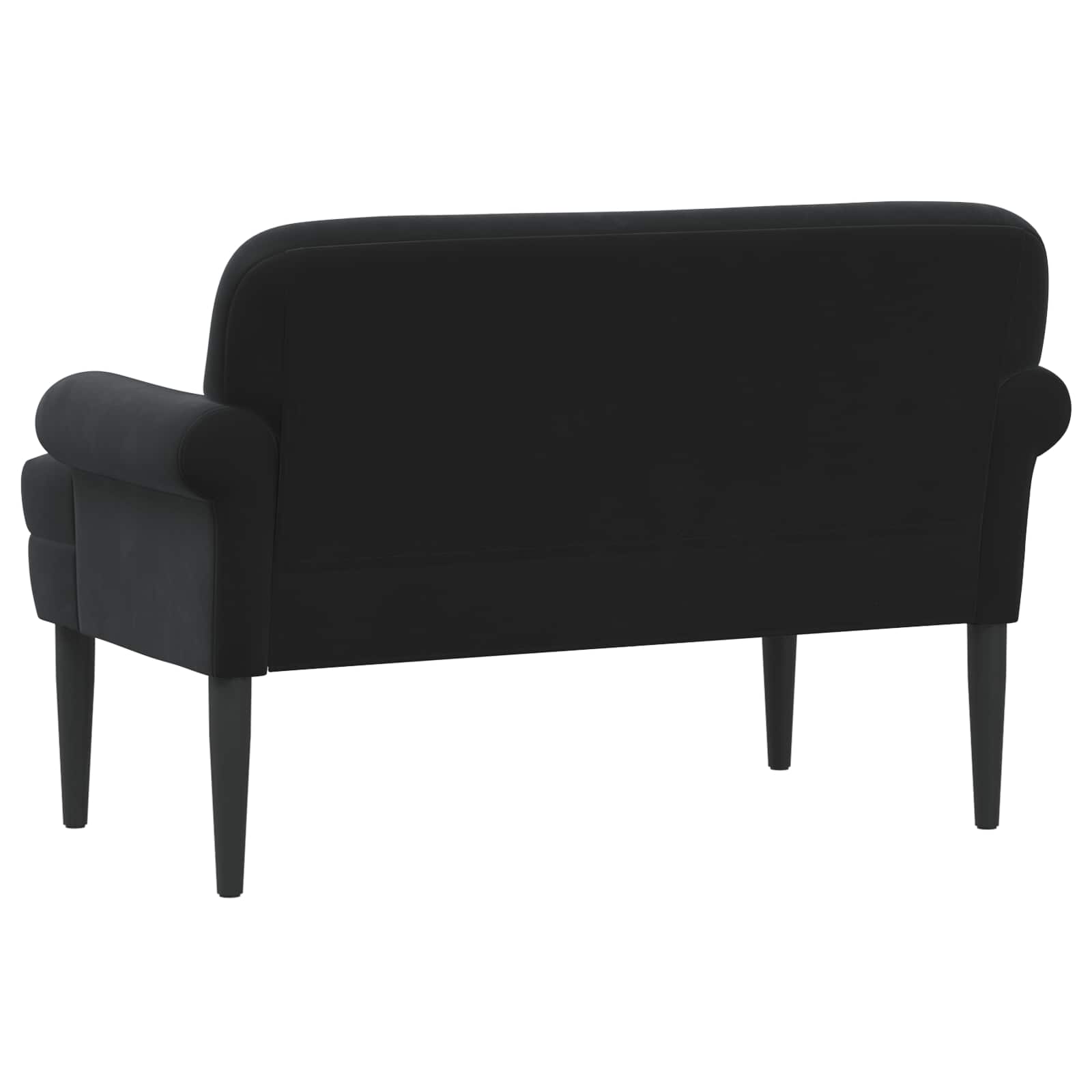 vidaXL Sofa dwuosobowa z guzikowym pikowaniem Czarny 120 x 66 x 78 cm