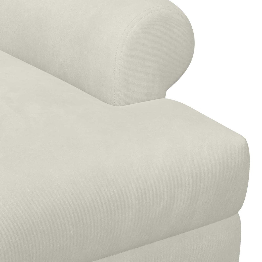 vidaXL Sofa dwuosobowa z guzikowym pikowaniem kremowy 120 x 66 x 78 cm