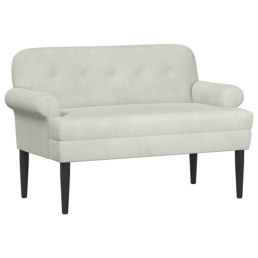 vidaXL Sofa dwuosobowa z guzikowym pikowaniem kremowy 120 x 66 x 78 cm
