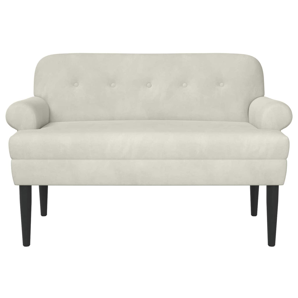 vidaXL Sofa dwuosobowa z guzikowym pikowaniem kremowy 120 x 66 x 78 cm
