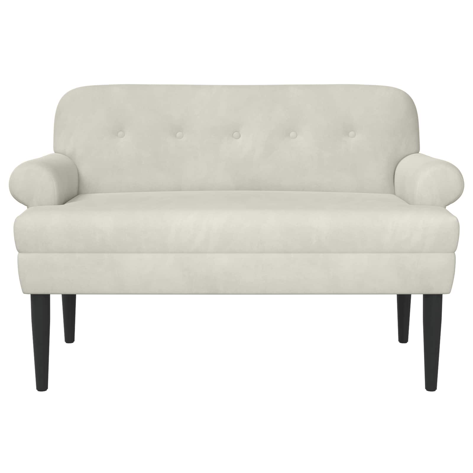 vidaXL Sofa dwuosobowa z guzikowym pikowaniem kremowy 120 x 66 x 78 cm