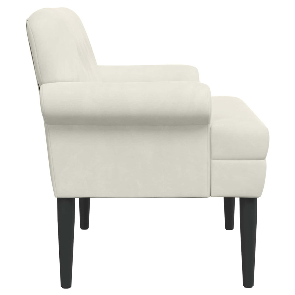 vidaXL Sofa dwuosobowa z guzikowym pikowaniem kremowy 120 x 66 x 78 cm
