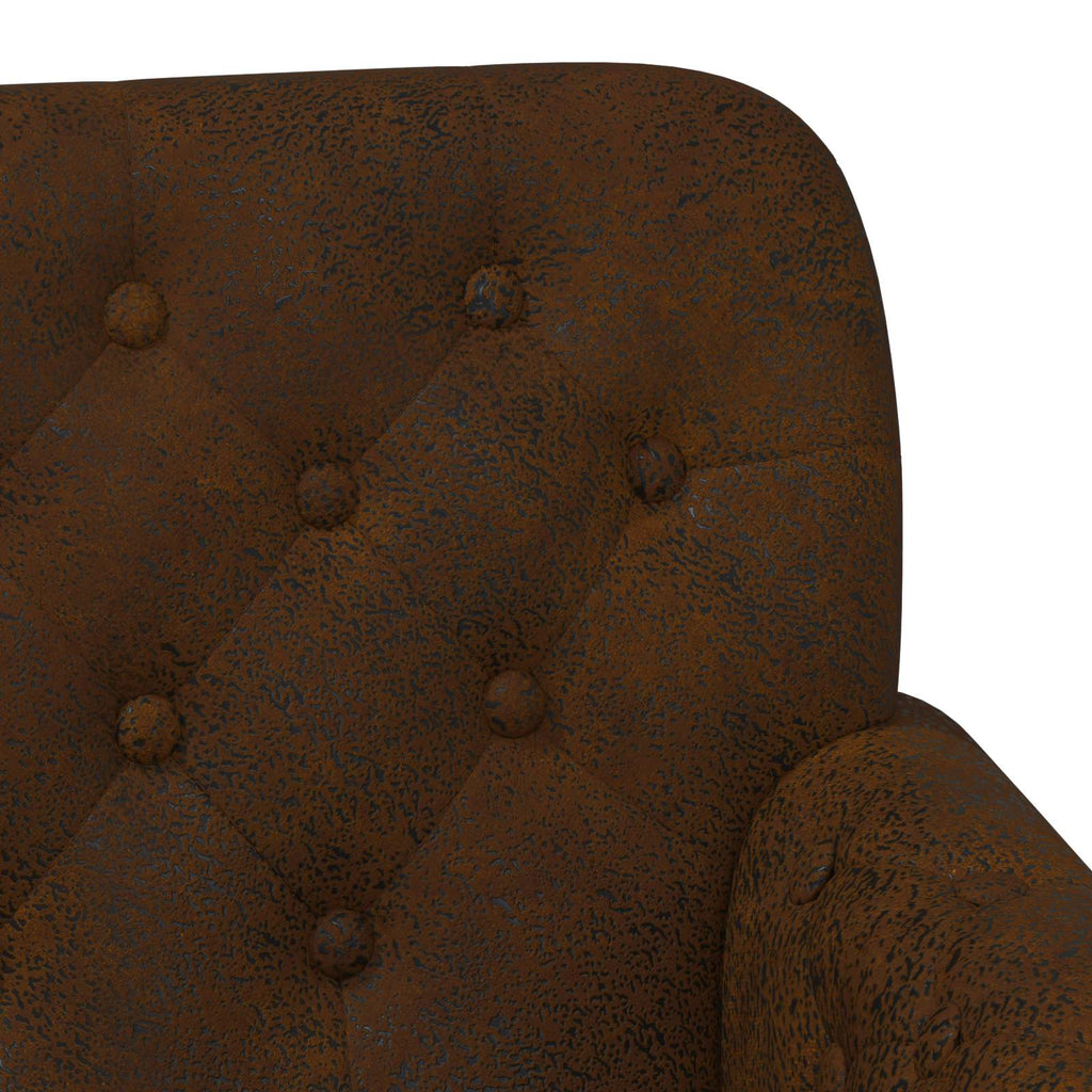 vidaXL Sofa dwuosobowa z guzikowym pikowaniem brązowy 120 x 65 x 78 cm