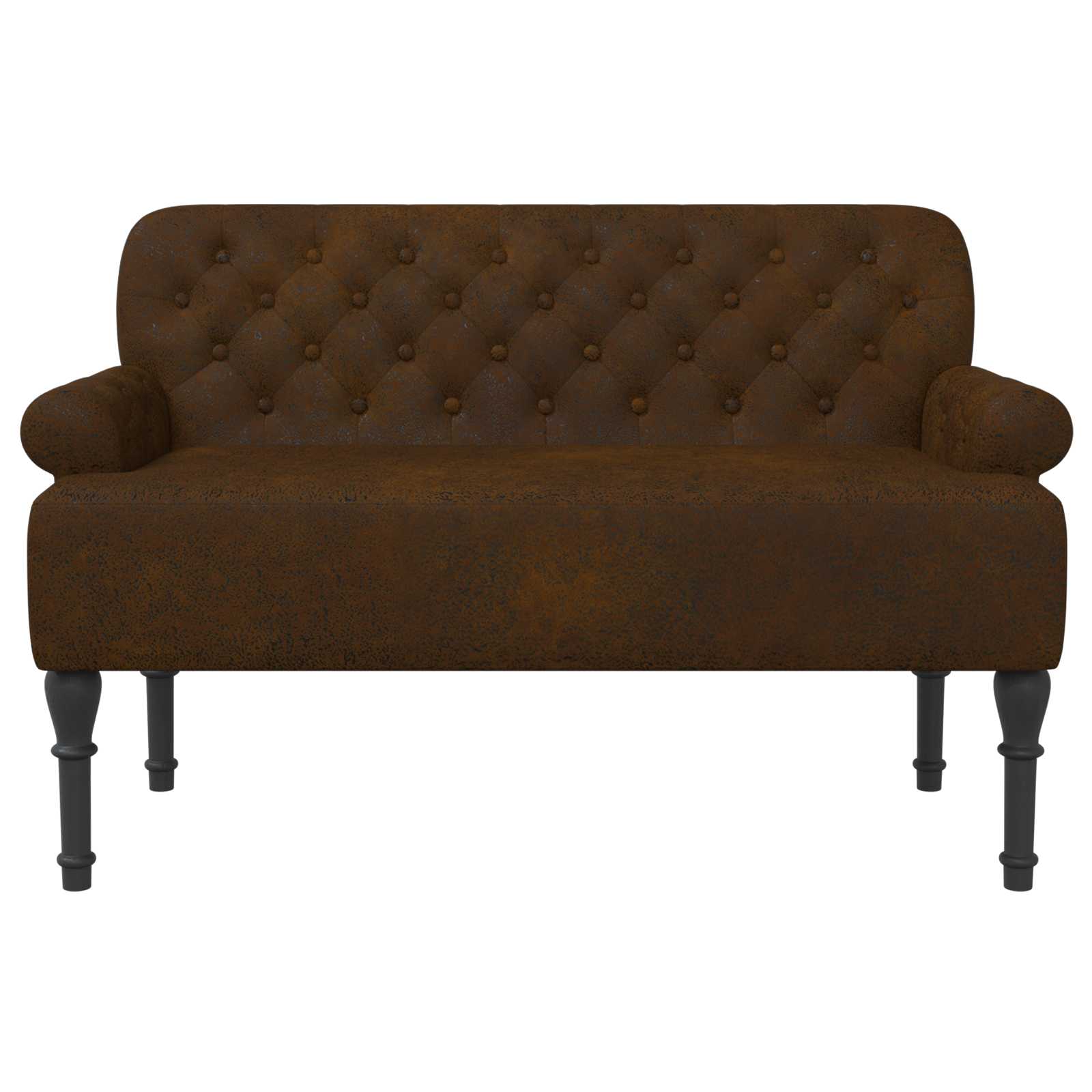 vidaXL Sofa dwuosobowa z guzikowym pikowaniem brązowy 120 x 65 x 78 cm