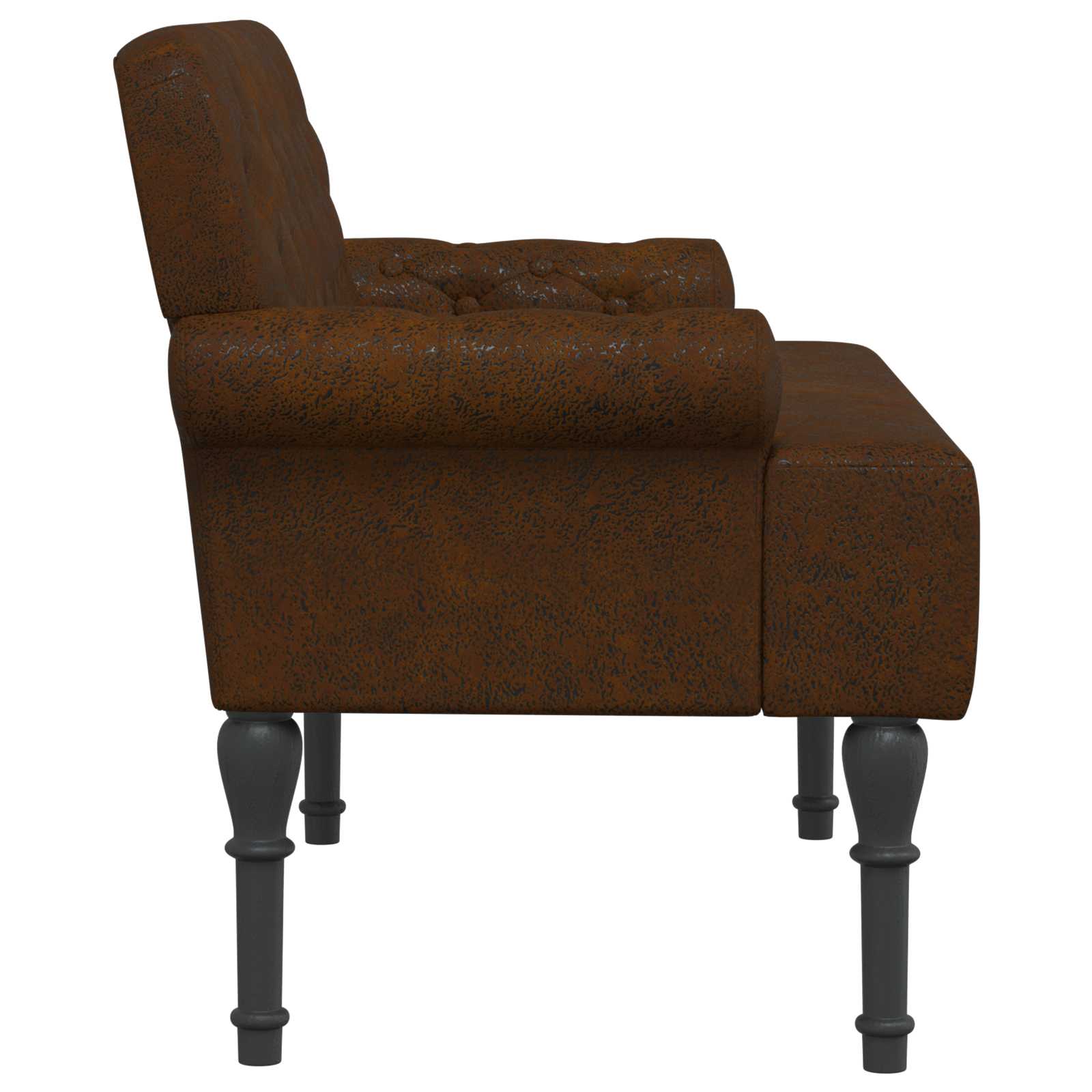 vidaXL Sofa dwuosobowa z guzikowym pikowaniem brązowy 120 x 65 x 78 cm