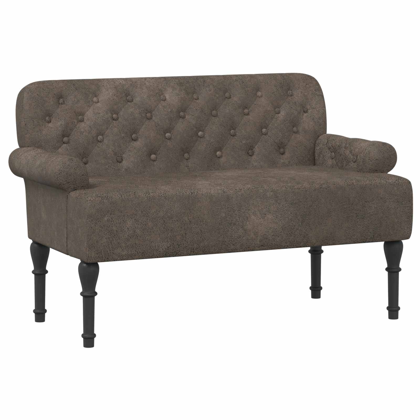 vidaXL Sofa dwuosobowa z guzikowym pikowaniem ciemnoszary