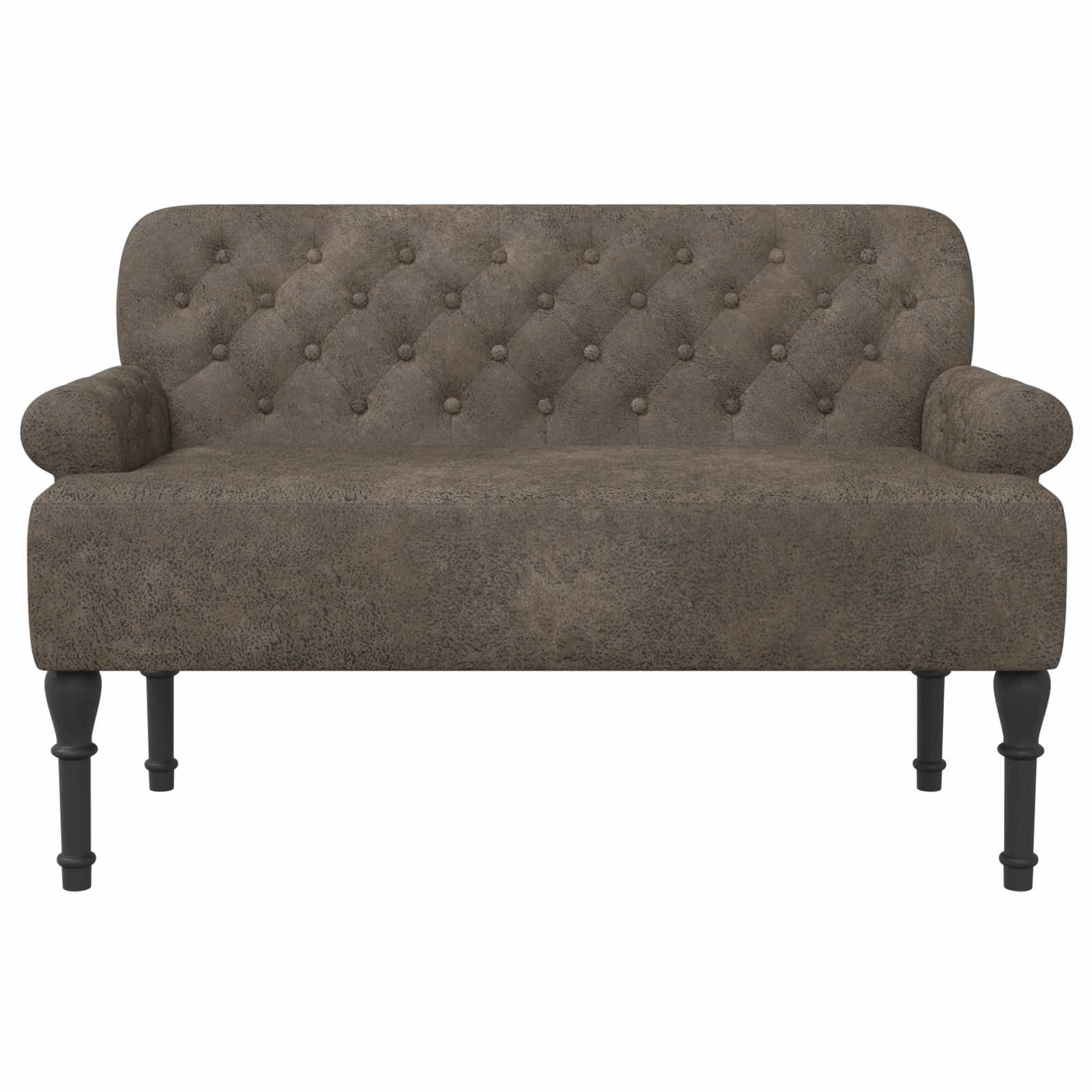 vidaXL Sofa dwuosobowa z guzikowym pikowaniem ciemnoszary