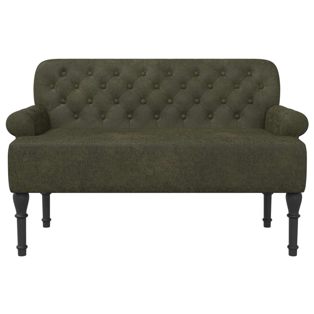 vidaXL Sofa dwuosobowa z guzikowym pikowaniem Zielony wojskowy