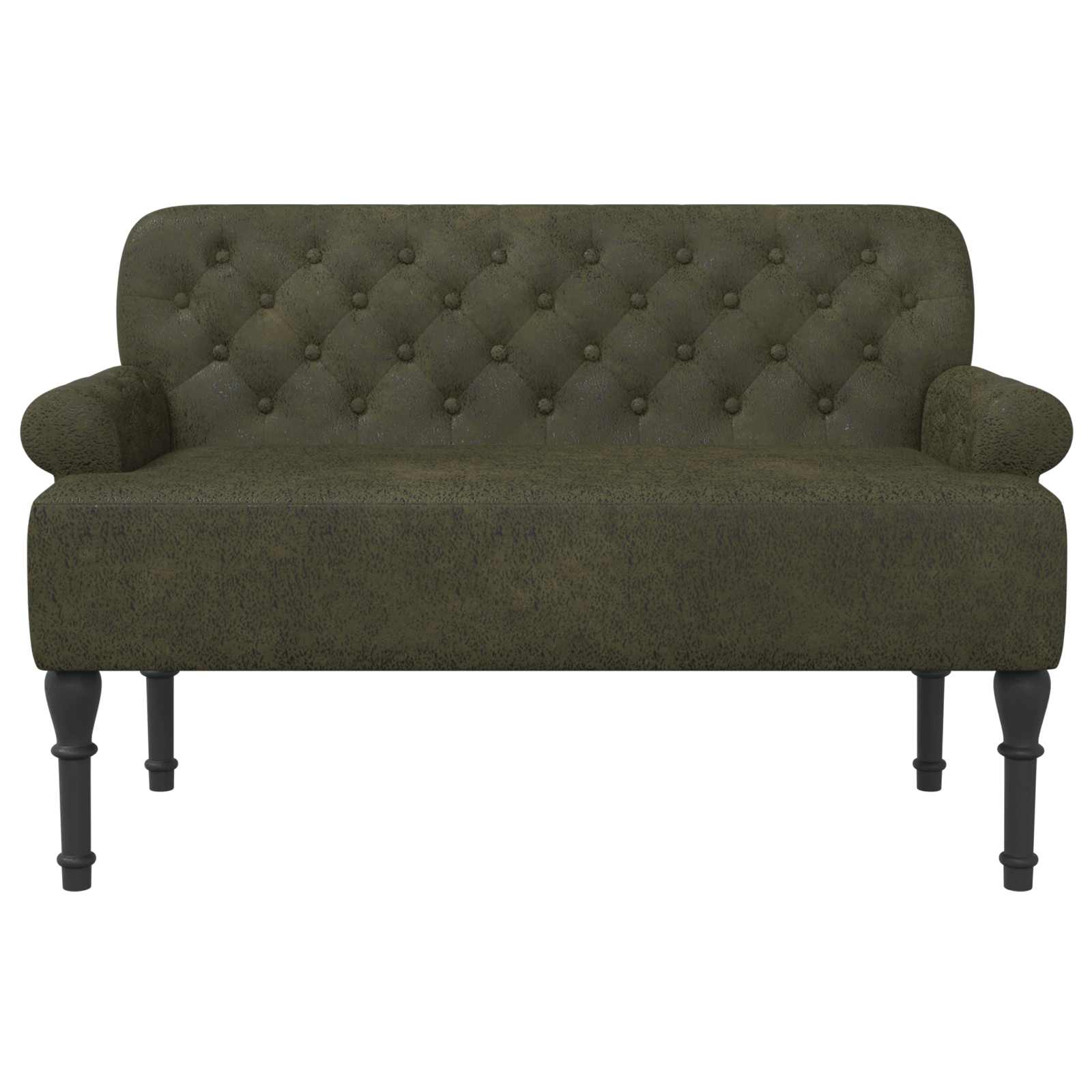 vidaXL Sofa dwuosobowa z guzikowym pikowaniem Zielony wojskowy