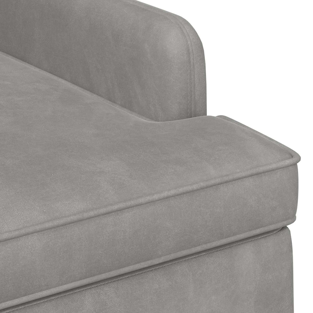 vidaXL Sofa dwuosobowa z guzikowym pikowaniem jasnoszary Welur