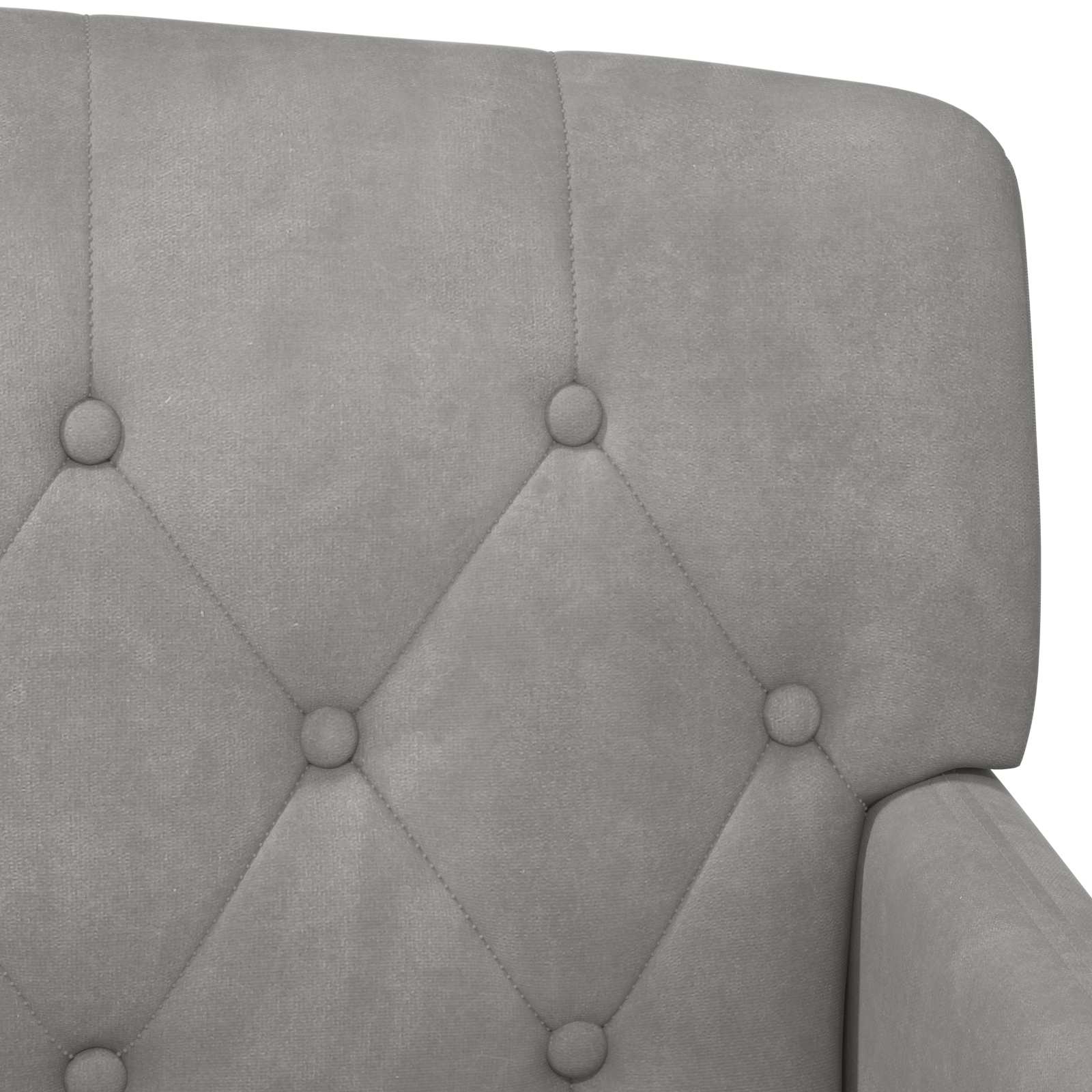 vidaXL Sofa dwuosobowa z guzikowym pikowaniem jasnoszary Welur