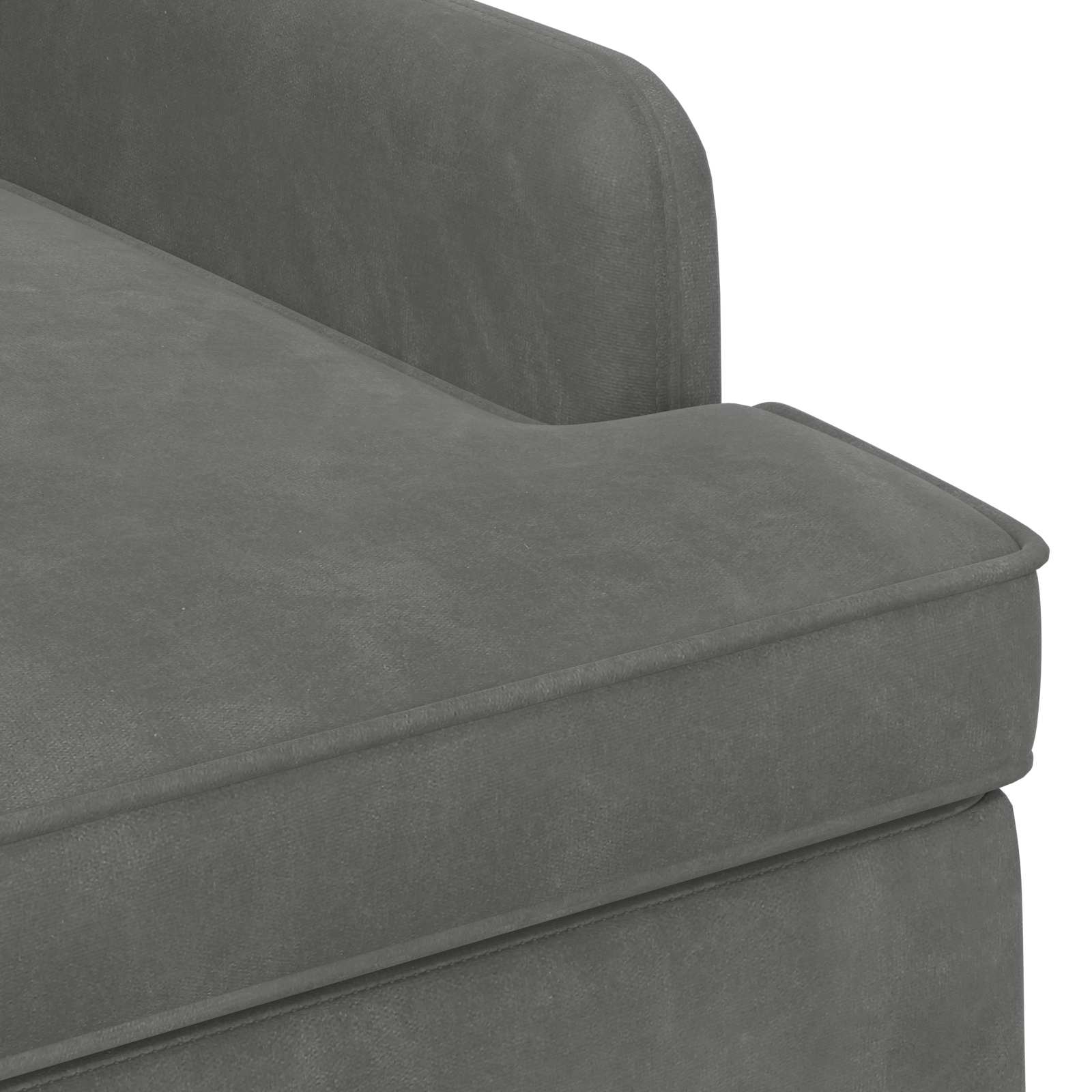 vidaXL Sofa dwuosobowa z guzikowym pikowaniem ciemnoszary Welur