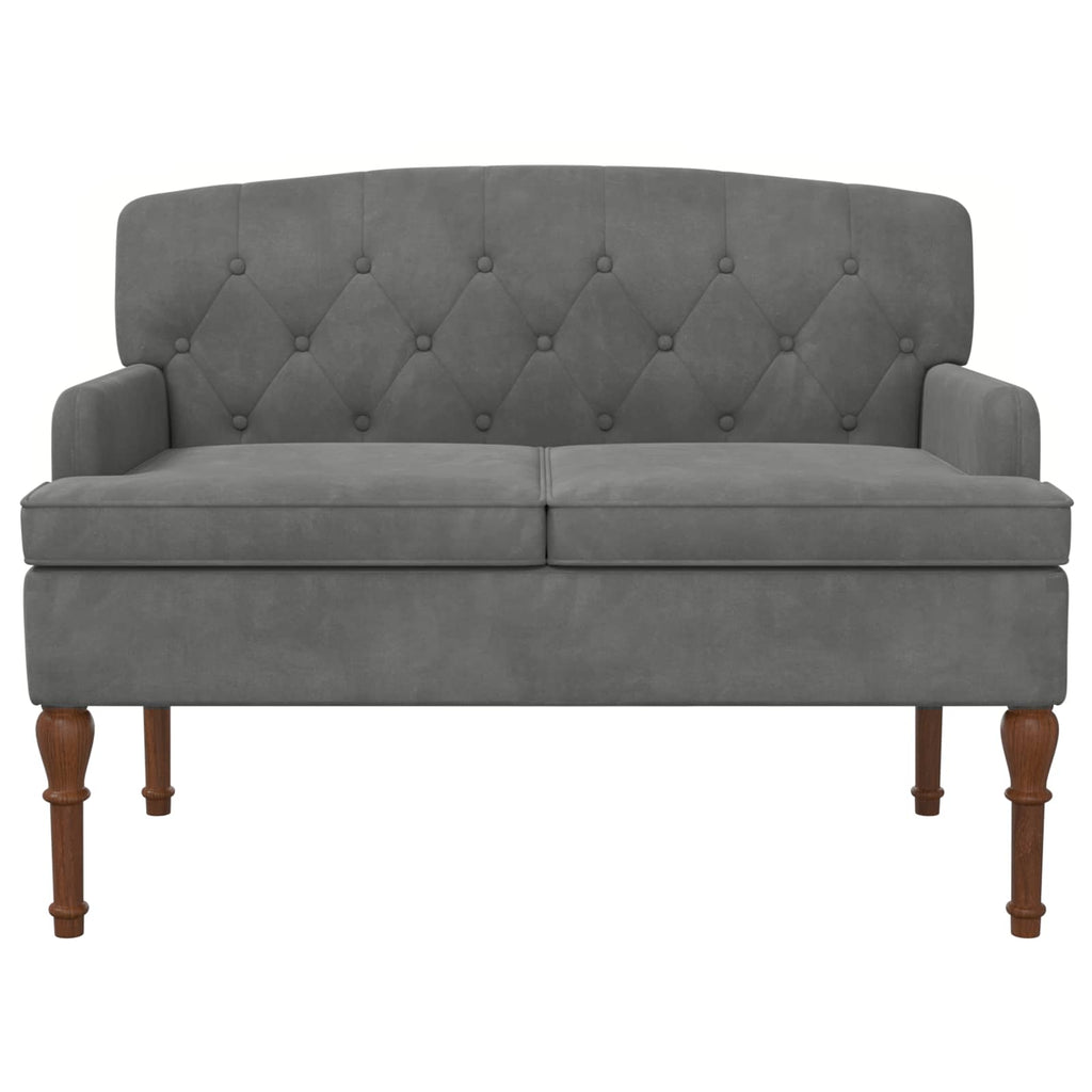 vidaXL Sofa dwuosobowa z guzikowym pikowaniem ciemnoszary Welur