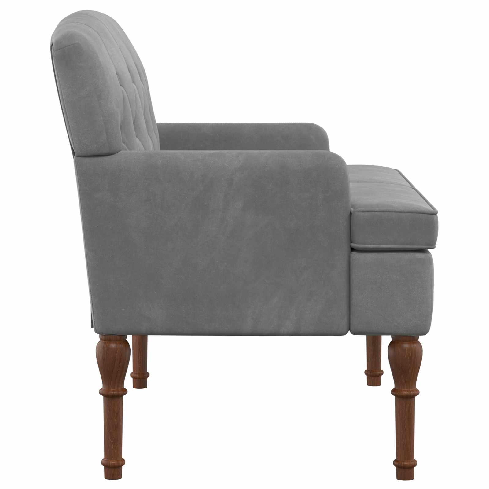 vidaXL Sofa dwuosobowa z guzikowym pikowaniem ciemnoszary Welur