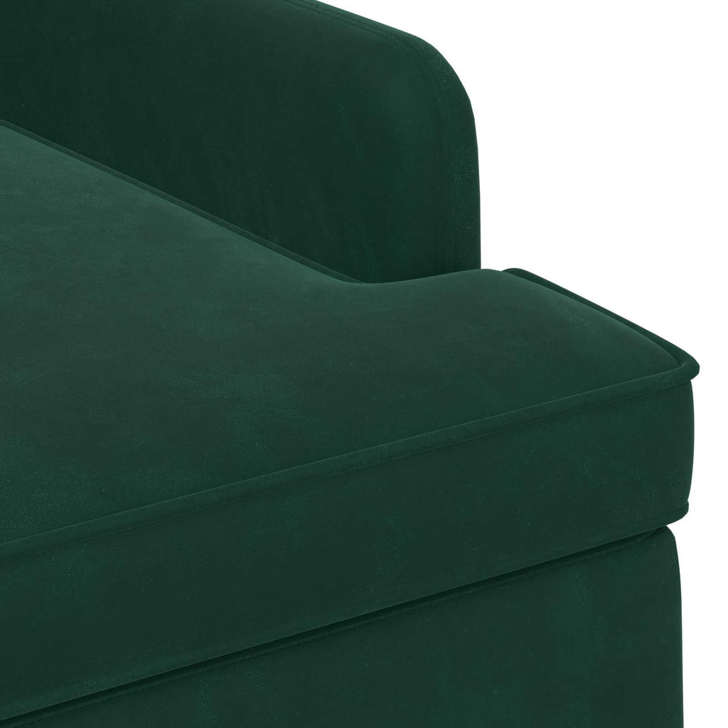 vidaXL Sofa dwuosobowa z guzikowym pikowaniem Ciemnozielony Welur