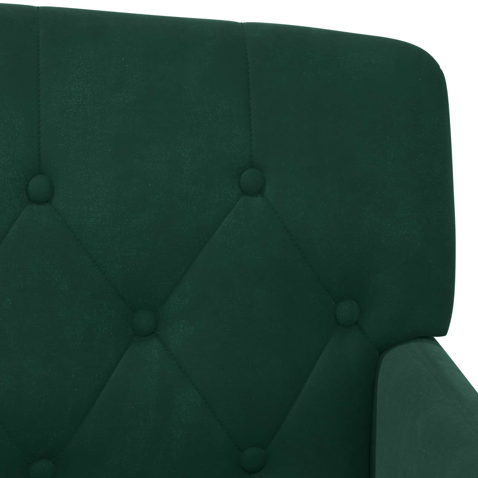 vidaXL Sofa dwuosobowa z guzikowym pikowaniem Ciemnozielony Welur