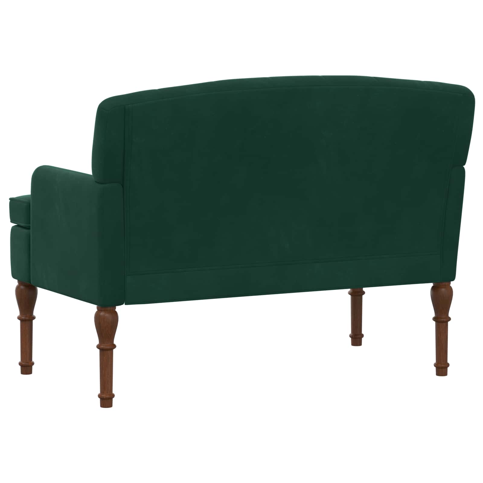 vidaXL Sofa dwuosobowa z guzikowym pikowaniem Ciemnozielony Welur