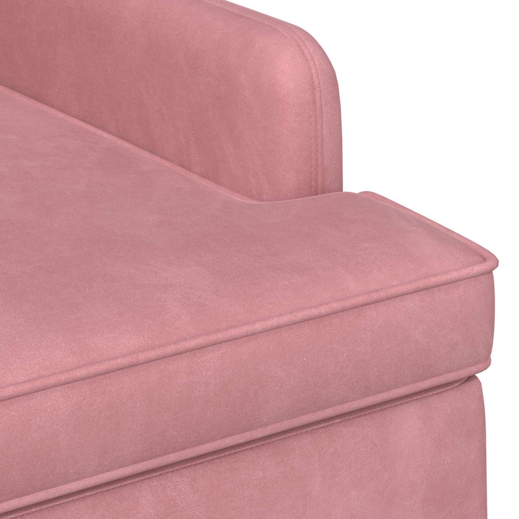 vidaXL Sofa dwuosobowa z guzikowym pikowaniem różowy 111 x 65 x 79 cm