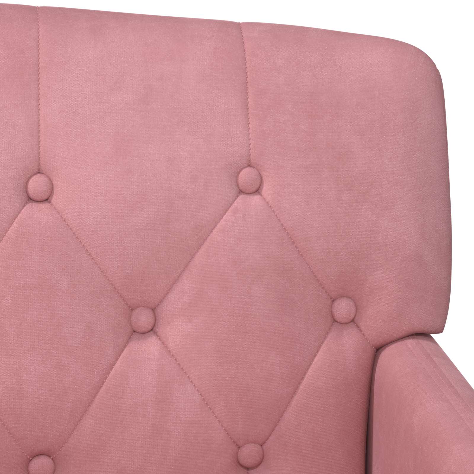vidaXL Sofa dwuosobowa z guzikowym pikowaniem różowy 111 x 65 x 79 cm