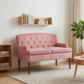 vidaXL Sofa dwuosobowa z guzikowym pikowaniem różowy 111 x 65 x 79 cm