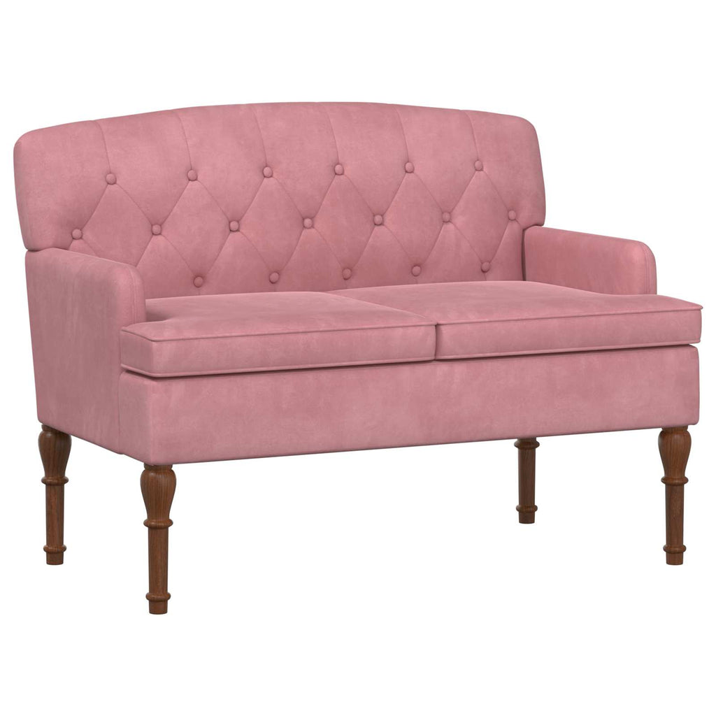 vidaXL Sofa dwuosobowa z guzikowym pikowaniem różowy 111 x 65 x 79 cm