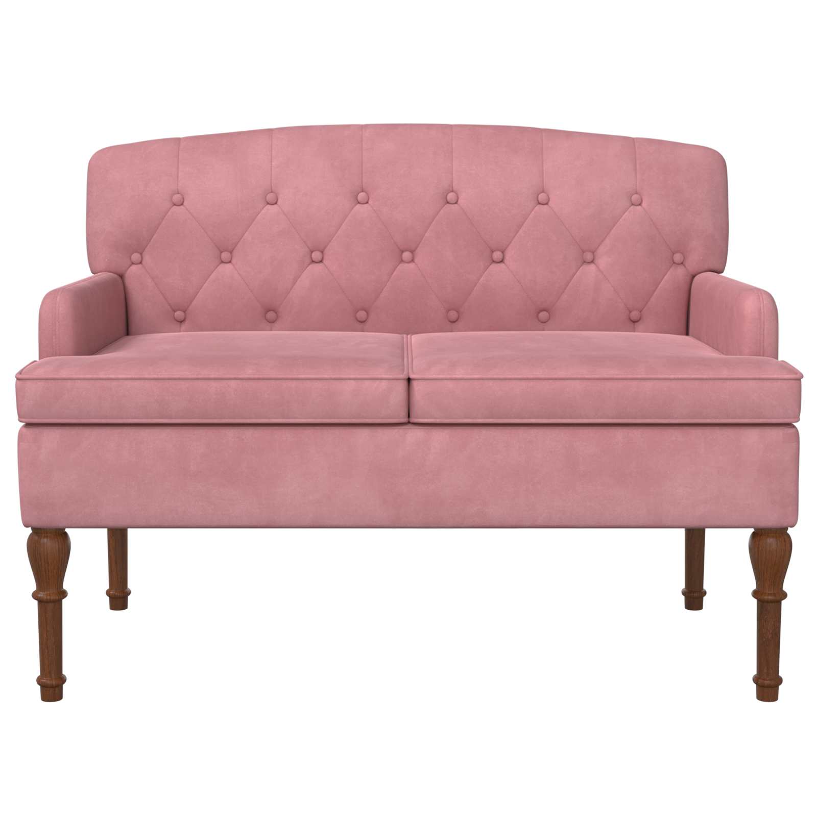 vidaXL Sofa dwuosobowa z guzikowym pikowaniem różowy 111 x 65 x 79 cm