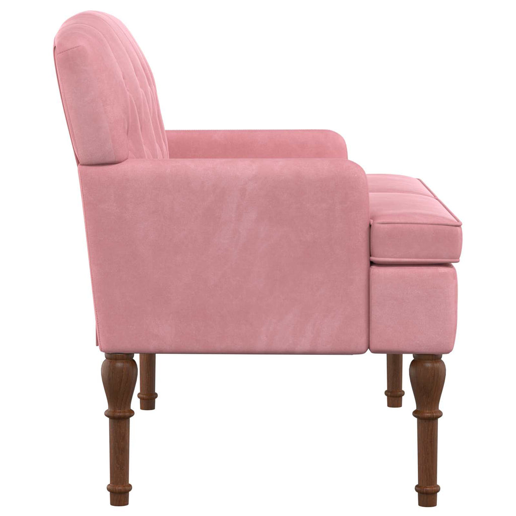 vidaXL Sofa dwuosobowa z guzikowym pikowaniem różowy 111 x 65 x 79 cm