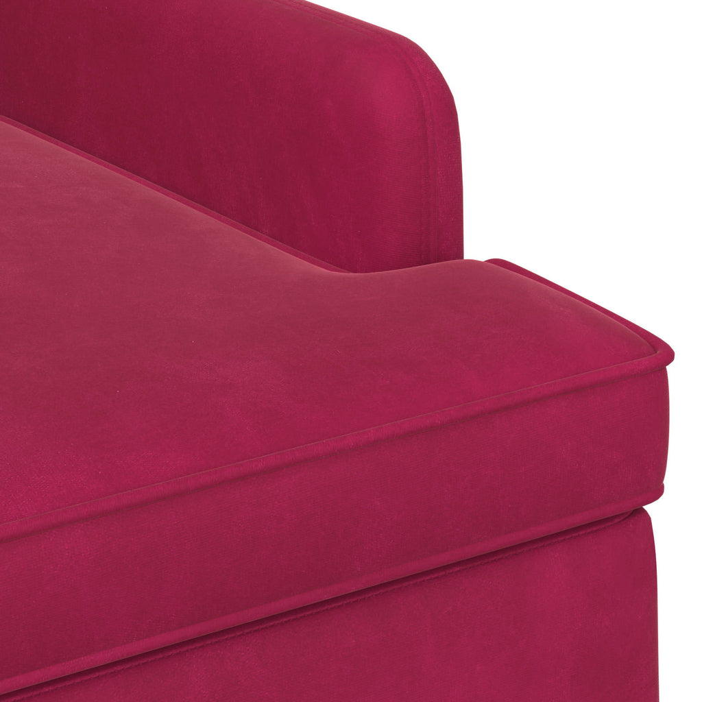 vidaXL Sofa dwuosobowa z guzikowym pikowaniem Czerwone wino Welur