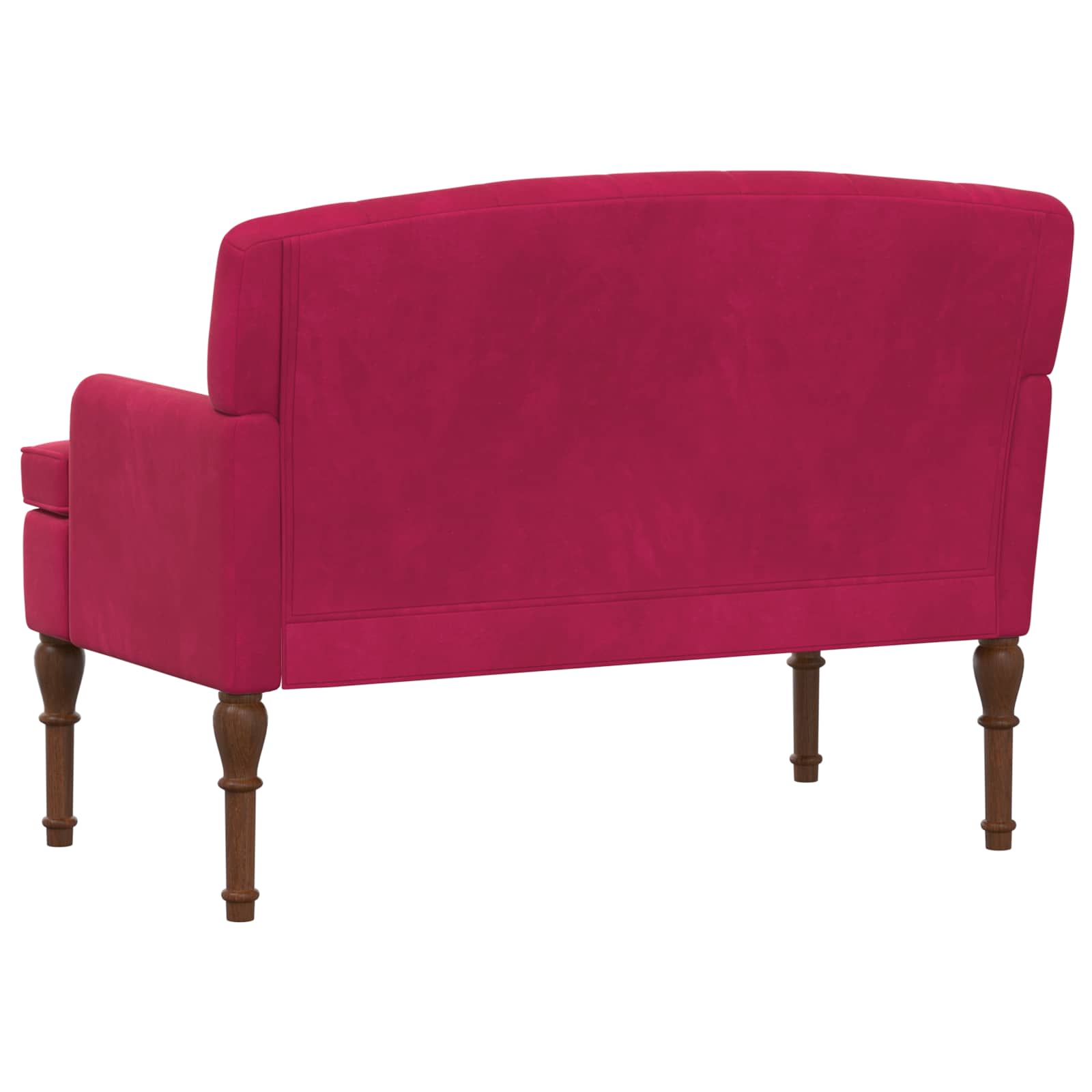 vidaXL Sofa dwuosobowa z guzikowym pikowaniem Czerwone wino Welur