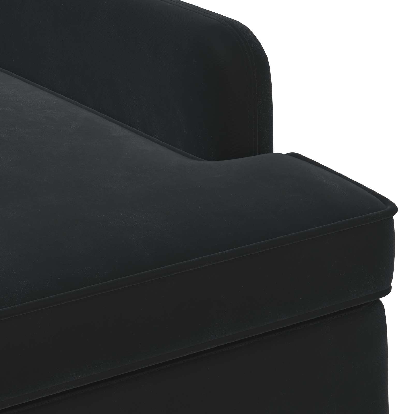 vidaXL Sofa dwuosobowa z guzikowym pikowaniem Czarny 111 x 65 x 79 cm
