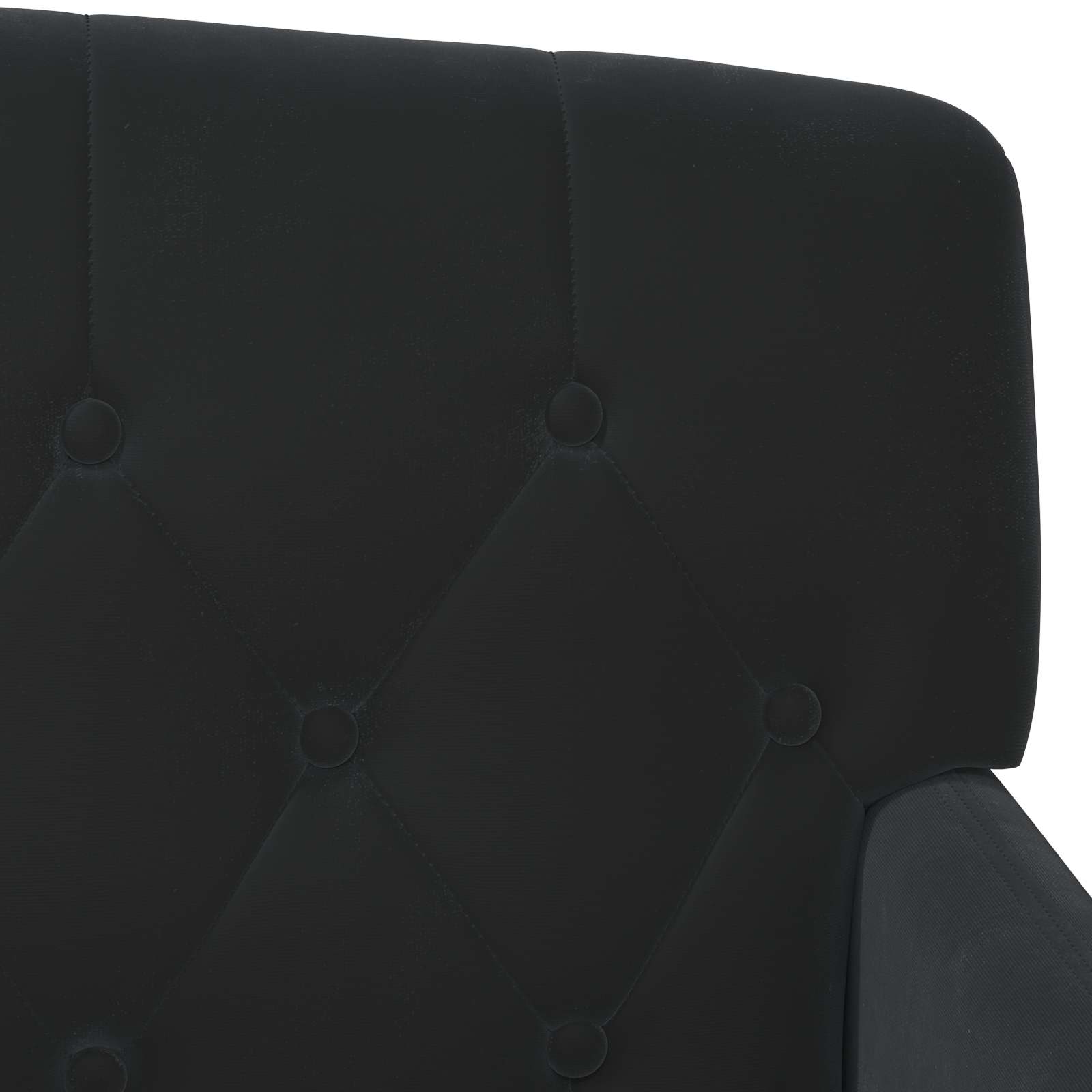 vidaXL Sofa dwuosobowa z guzikowym pikowaniem Czarny 111 x 65 x 79 cm