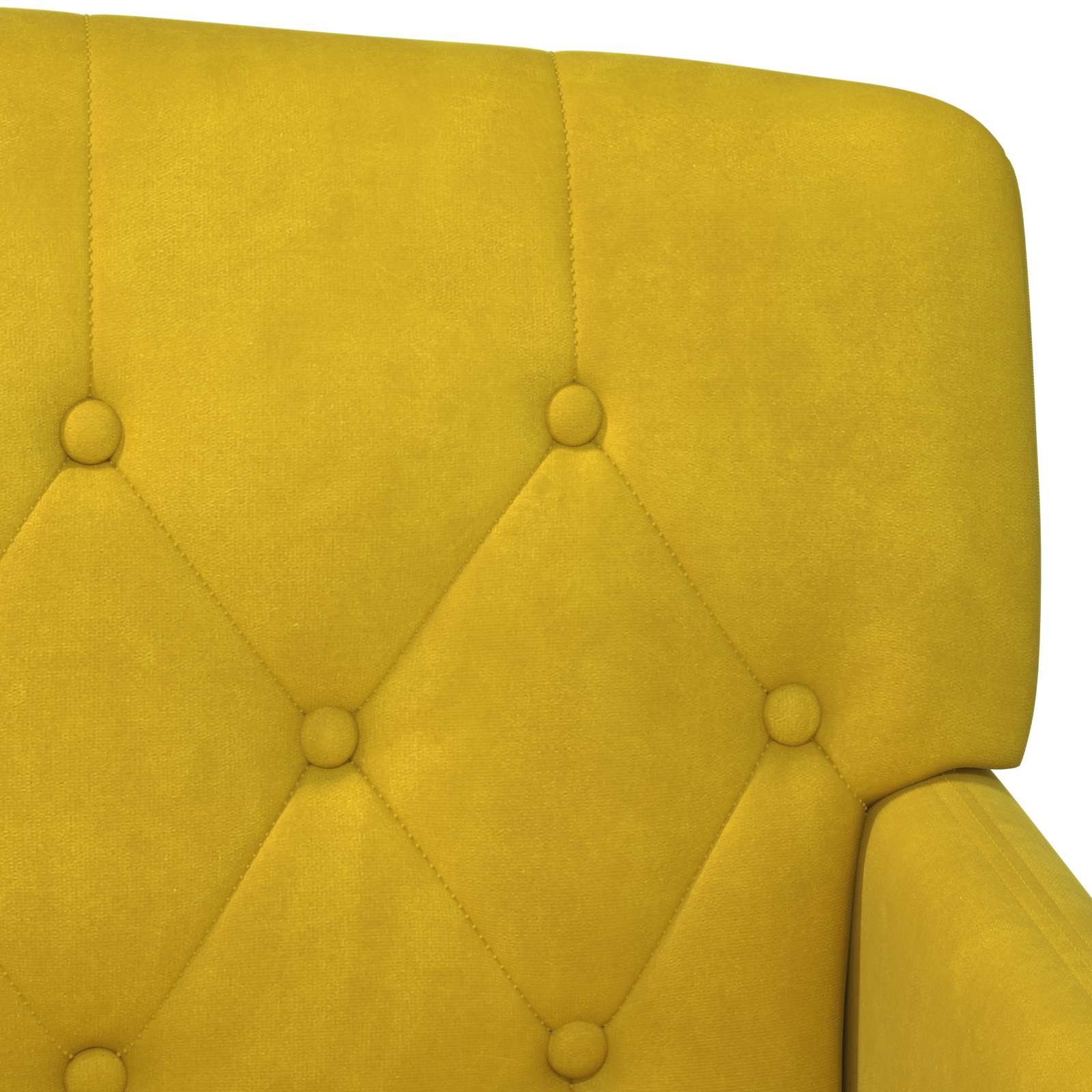 vidaXL Sofa dwuosobowa z guzikowym pikowaniem Jasnożółty Welur
