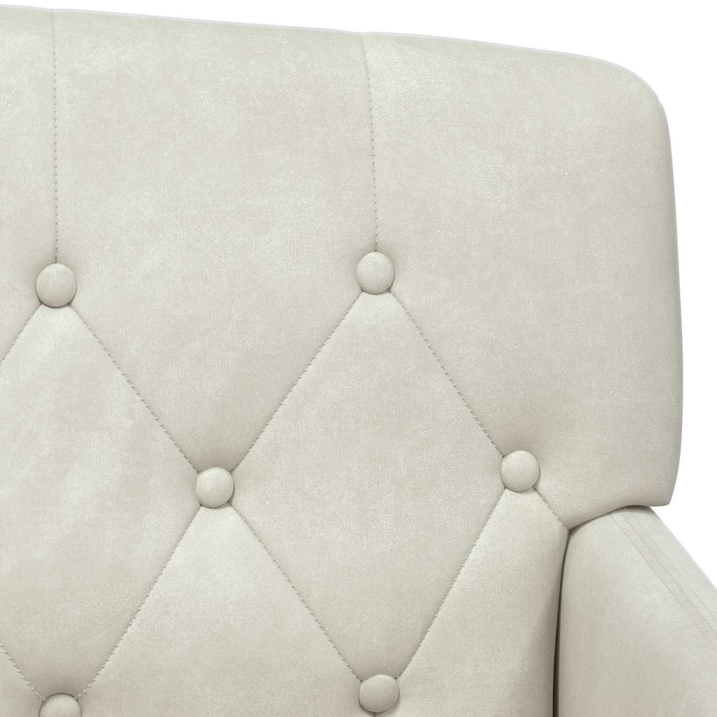 vidaXL Sofa dwuosobowa z guzikowym pikowaniem kremowy 111 x 65 x 79 cm