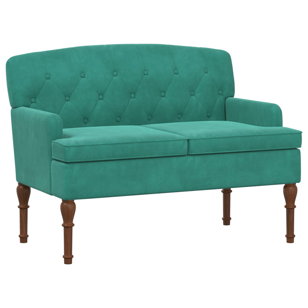 vidaXL Sofa dwuosobowa z guzikowym pikowaniem Turkusowy Welur
