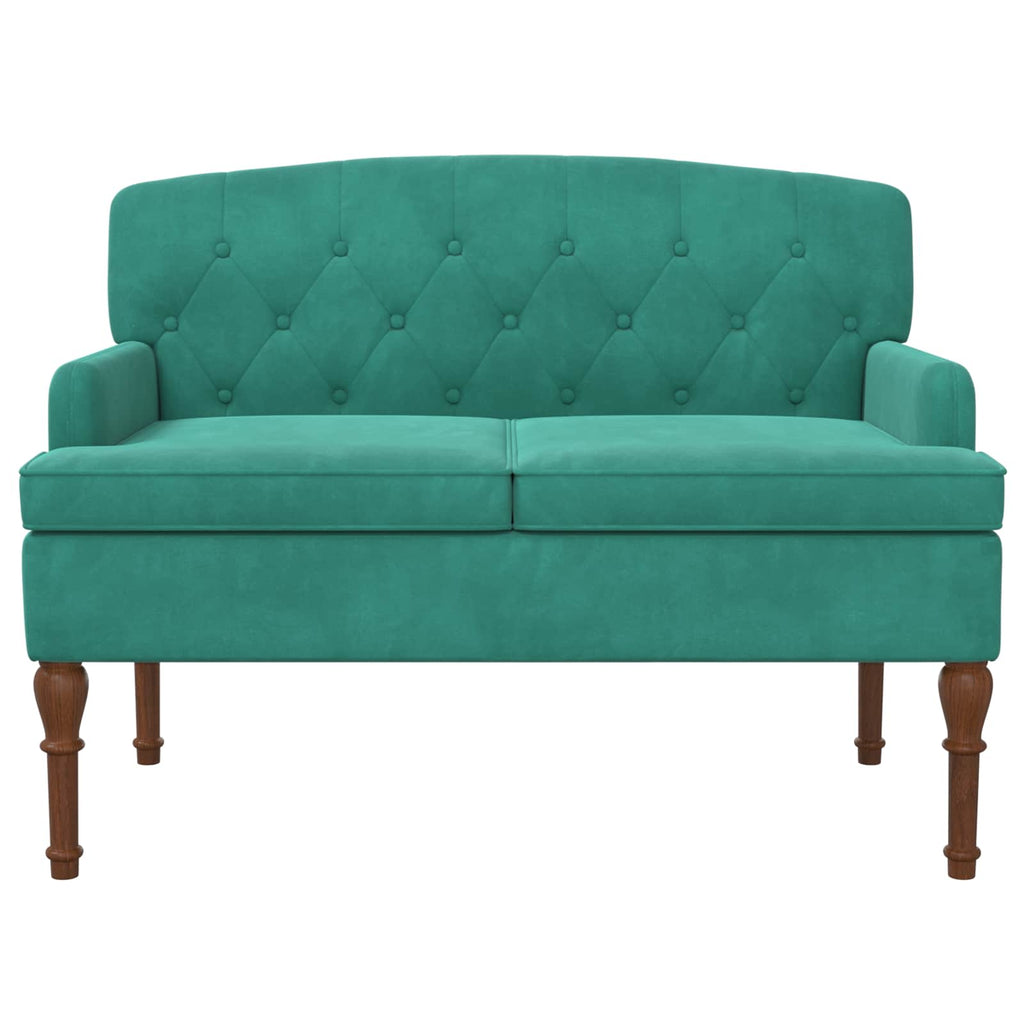 vidaXL Sofa dwuosobowa z guzikowym pikowaniem Turkusowy Welur