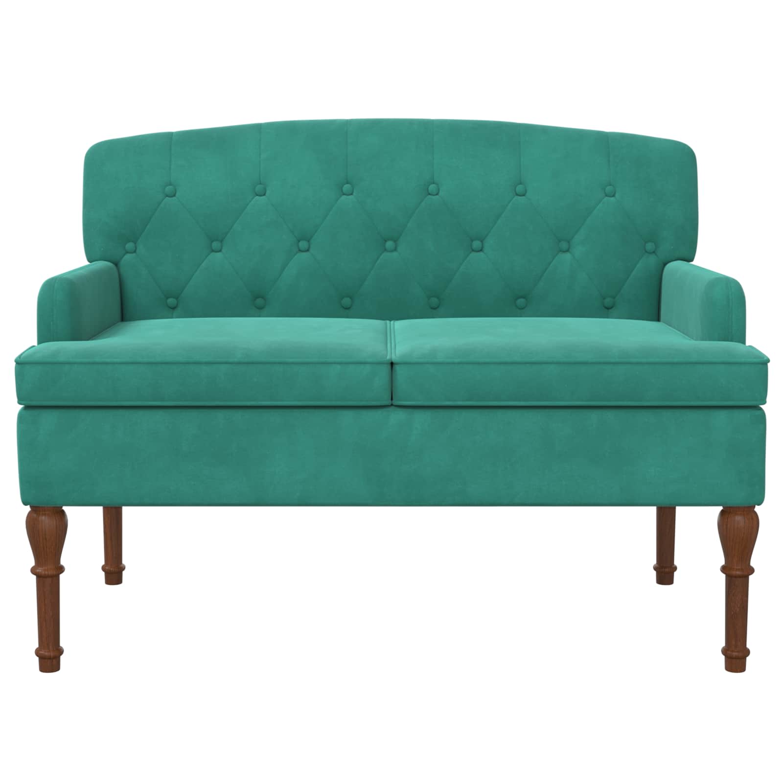 vidaXL Sofa dwuosobowa z guzikowym pikowaniem Turkusowy Welur