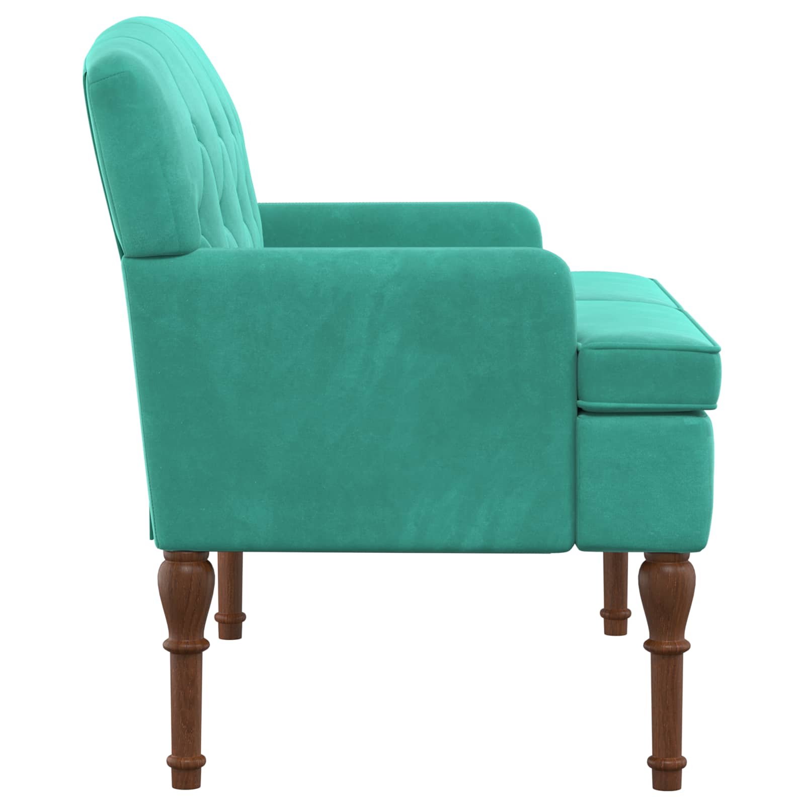 vidaXL Sofa dwuosobowa z guzikowym pikowaniem Turkusowy Welur