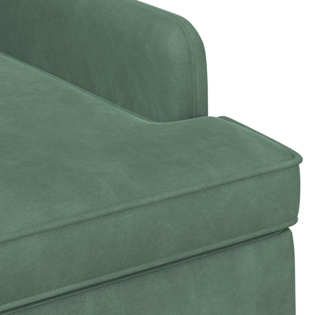 vidaXL Sofa dwuosobowa z guzikowym pikowaniem Zielony morski Welur
