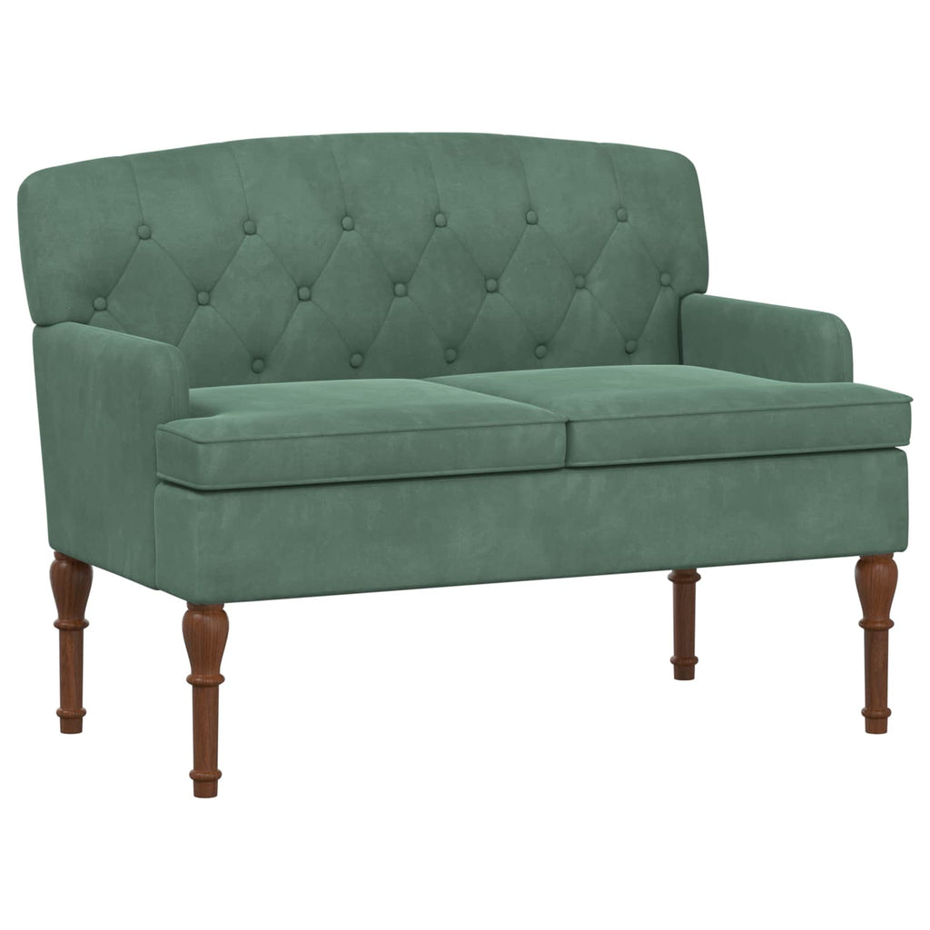 vidaXL Sofa dwuosobowa z guzikowym pikowaniem Zielony morski Welur