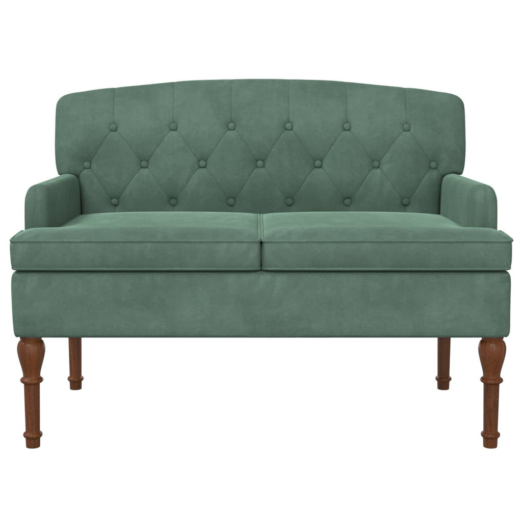 vidaXL Sofa dwuosobowa z guzikowym pikowaniem Zielony morski Welur